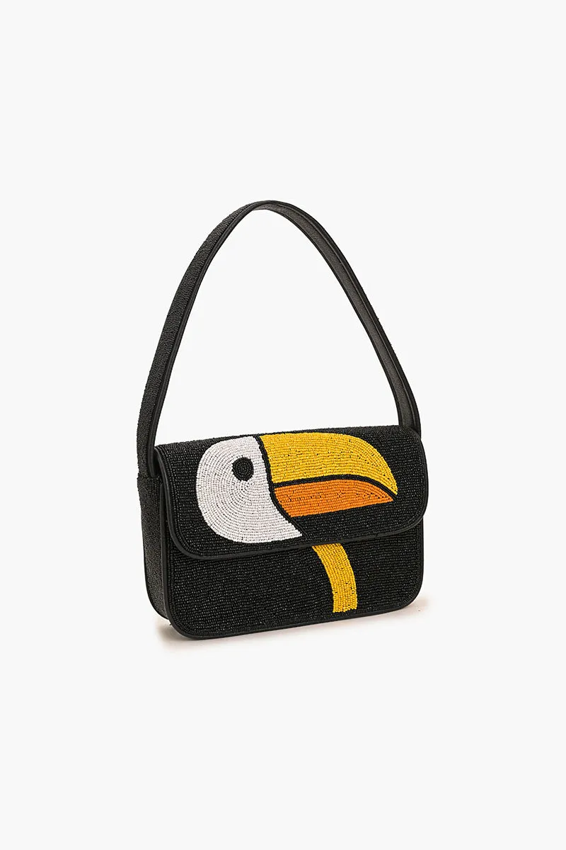 Black Toucan Beaded Shoulder Bag sold by America & Beyond product image thumbnail 3