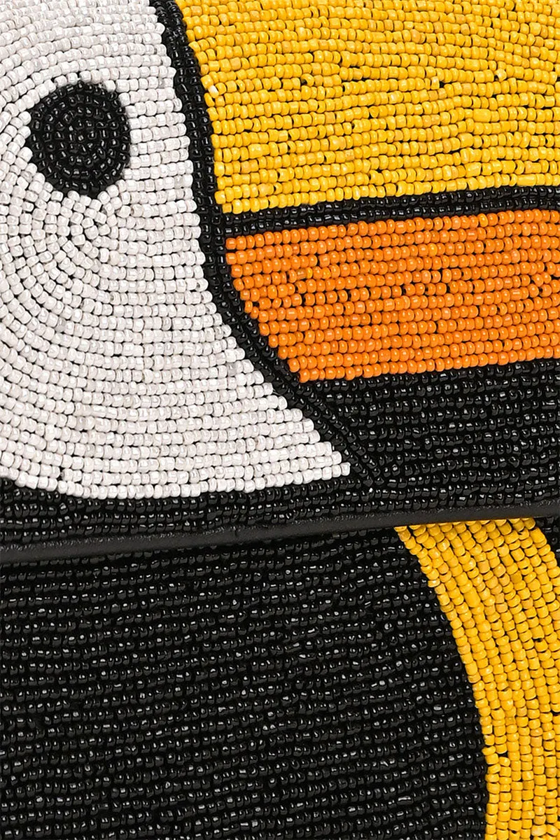 Black Toucan Beaded Shoulder Bag sold by America & Beyond product image thumbnail 2