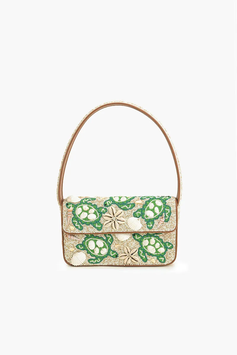 Sea Turtle Shell Beaded Shoulder Bag sold by America & Beyond