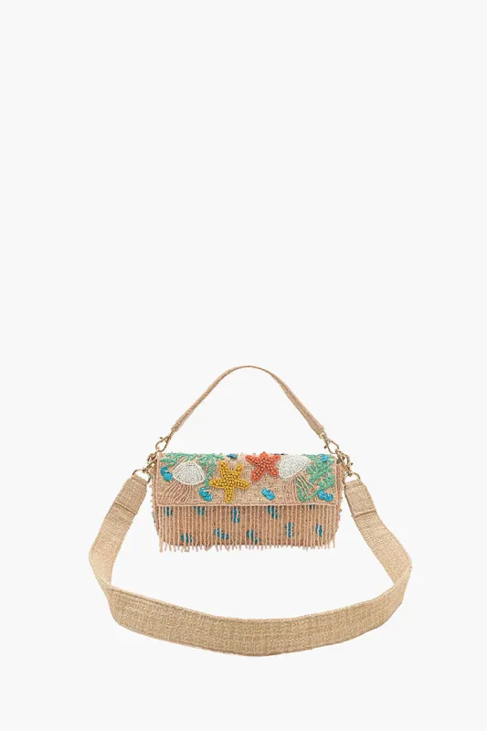 Natural Star Fish Beaded Shoulder Bag sold by America & Beyond