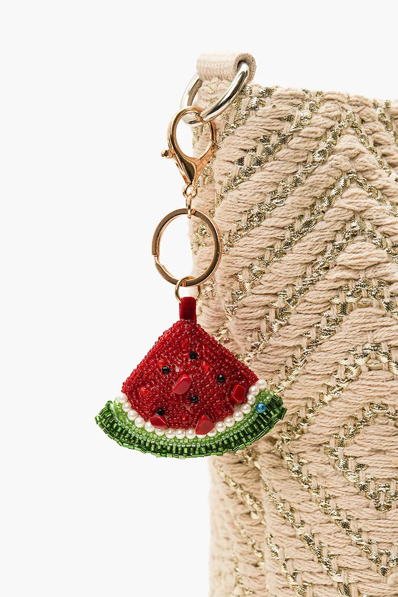 Watermelon Beaded Charm Keychain sold by America & Beyond product image thumbnail 2