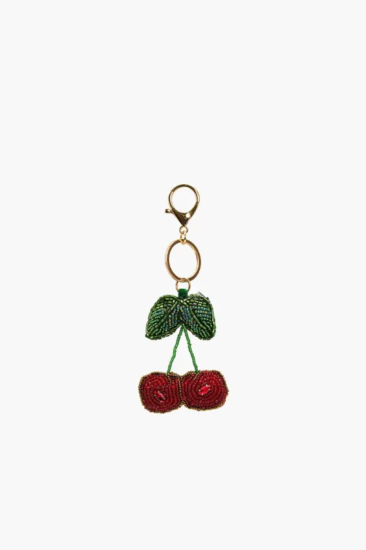 Cherry Beaded Charm Keychain sold by America & Beyond