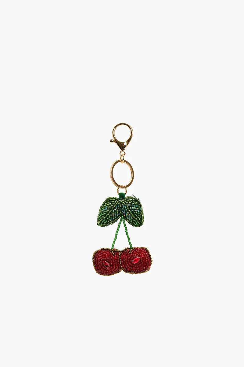 Cherry Beaded Charm Keychain sold by America & Beyond