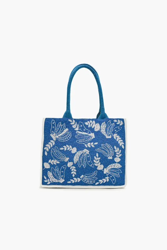 Blue-Nana Beaded Book Tote sold by America & Beyond