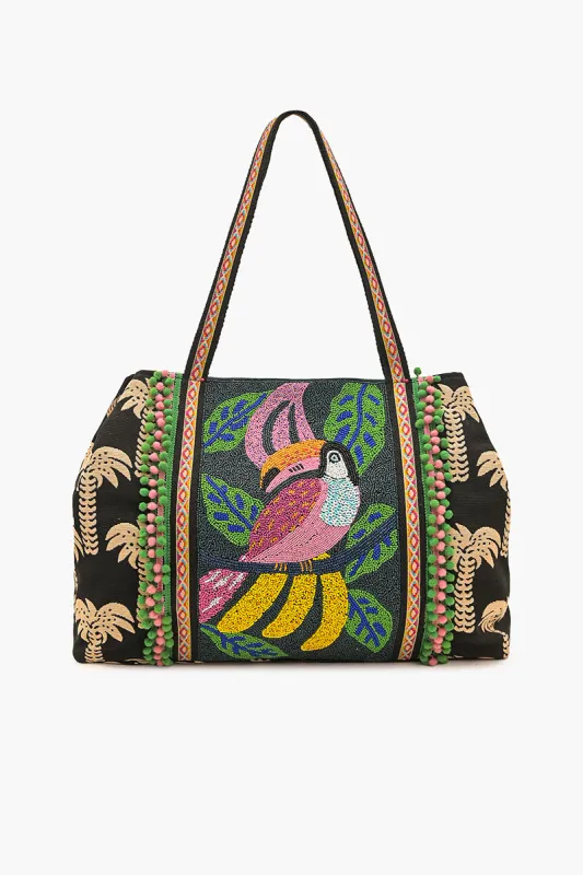 Tropical Toucan Beaded Tote sold by America & Beyond