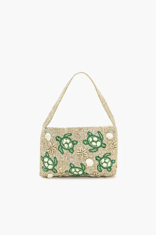 Sea Turtle Shell Beaded Large Shoulder Bag sold by America & Beyond