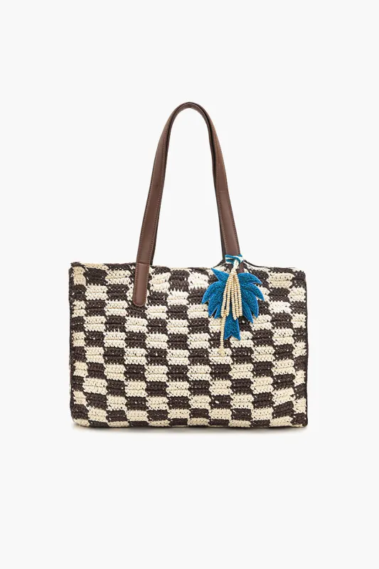 Checkered Crochet Tote sold by America & Beyond