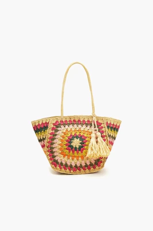 Oversized Raffia Beach Tote sold by America & Beyond