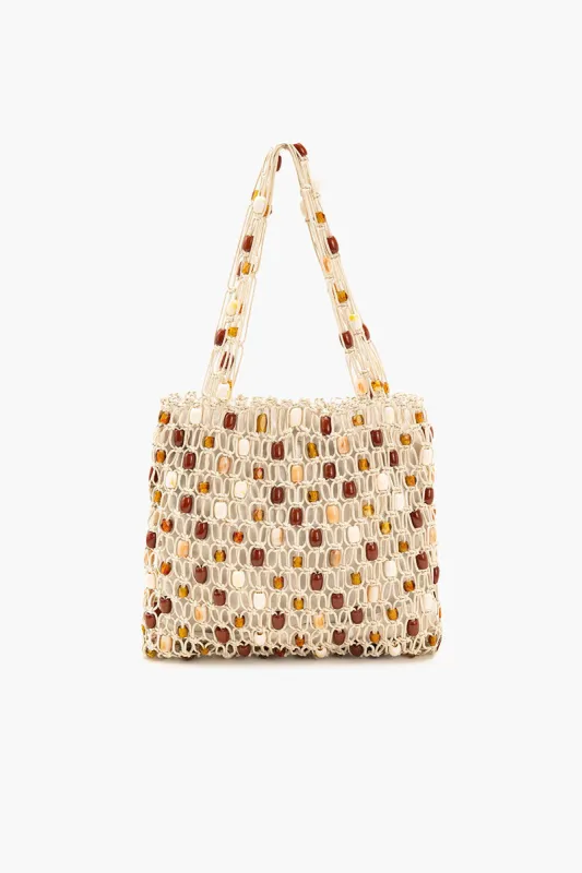 Crochet Beaded Market Tote sold by America & Beyond