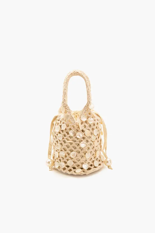 Crochet Beaded Bucket Bag sold by America & Beyond