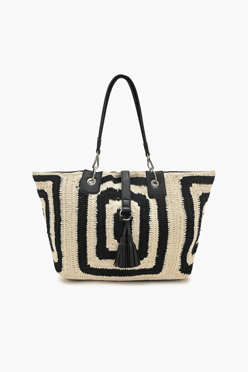 Square Crochet Oversized Tote sold by America & Beyond