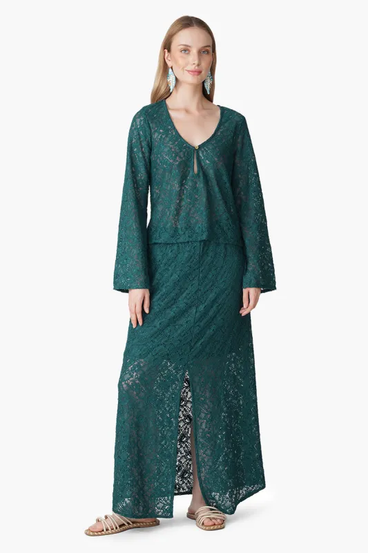 Teal Coastal Cover Up Skirt sold by America & Beyond