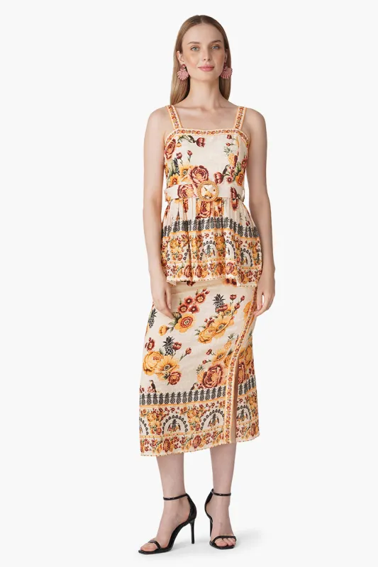 Boho Tucan Blossom Peplum Top sold by America & Beyond