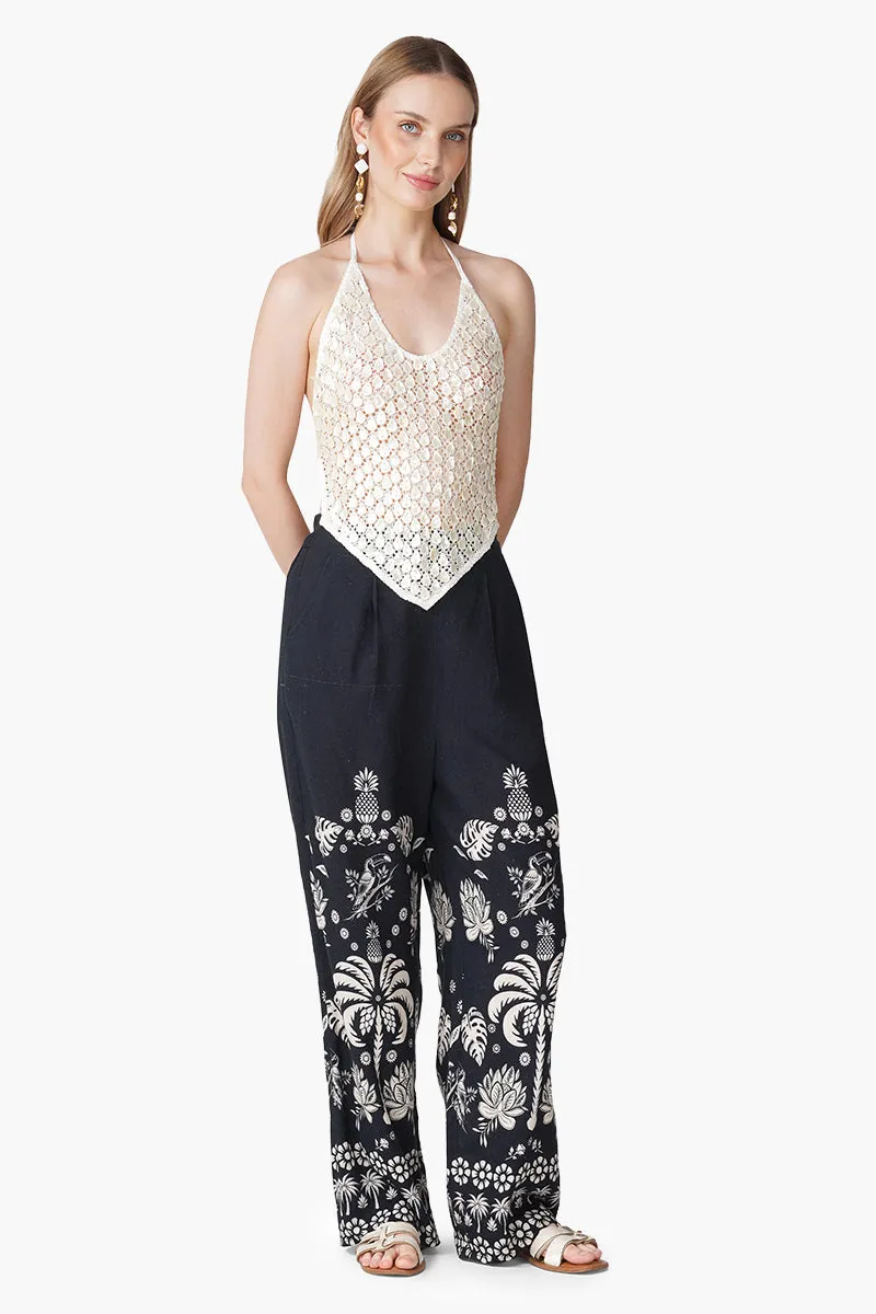 Modern Tropics Black And White Printed Pants sold by America & Beyond product image thumbnail 5