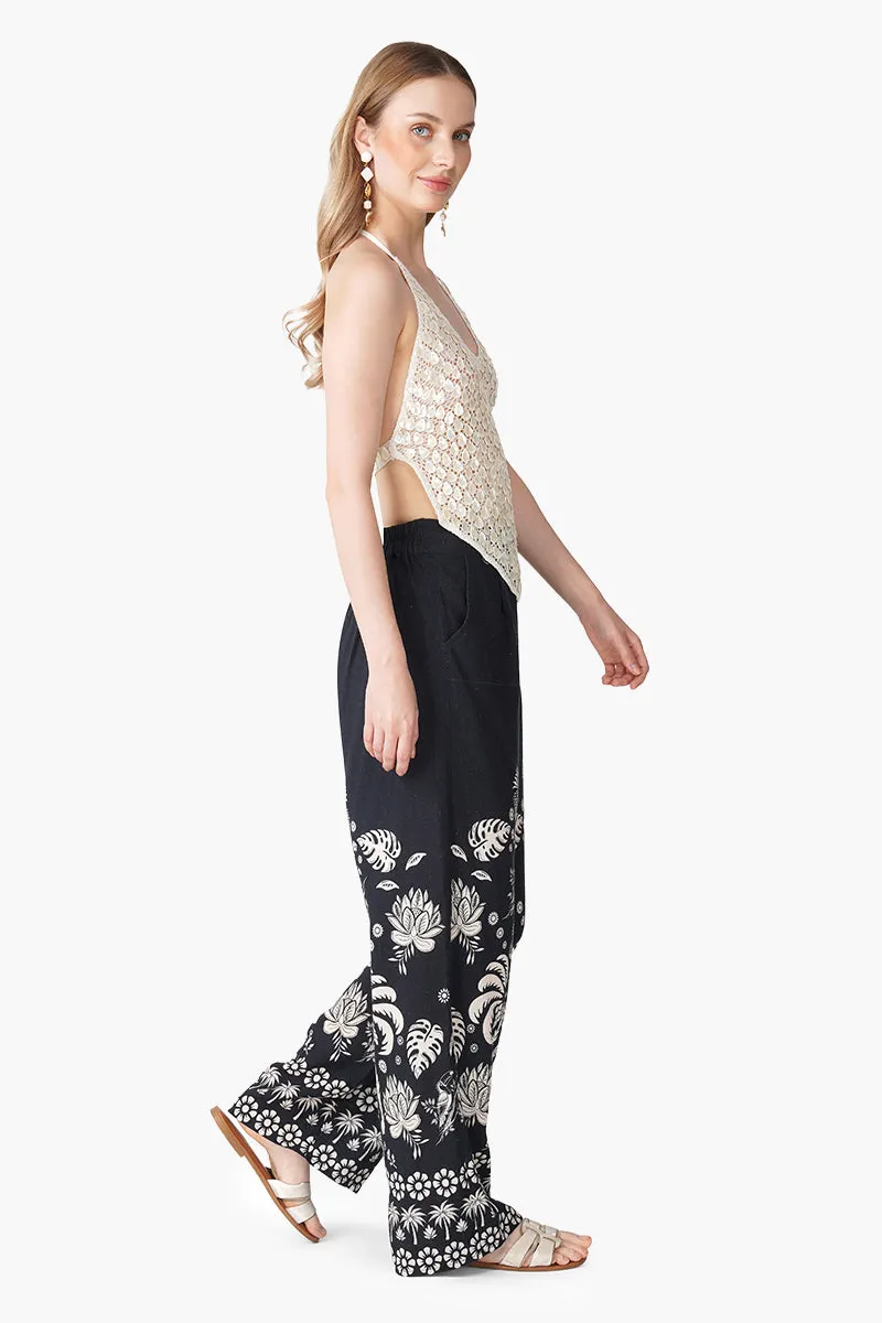 Modern Tropics Black And White Printed Pants sold by America & Beyond product image thumbnail 2