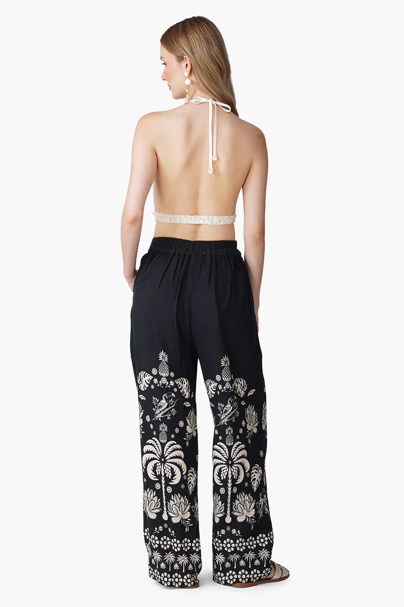 Modern Tropics Black And White Printed Pants sold by America & Beyond product image thumbnail 3