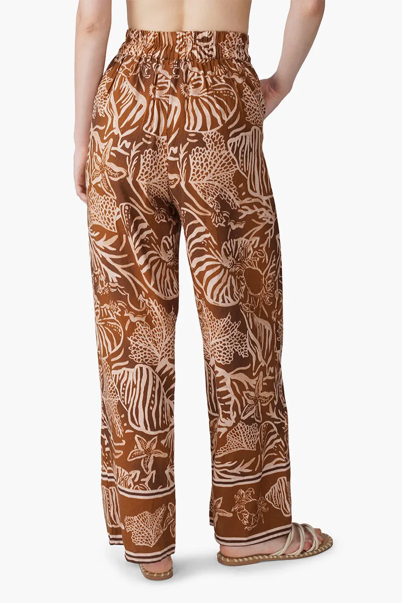 Mocha Tide Shell Printed Pants sold by America & Beyond product image thumbnail 3