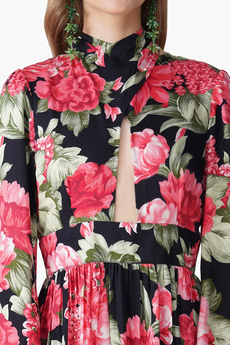 Red Garden Romance Maxi Dress sold by America & Beyond product image thumbnail 5