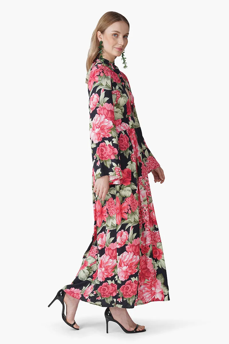 Red Garden Romance Maxi Dress sold by America & Beyond product image thumbnail 2