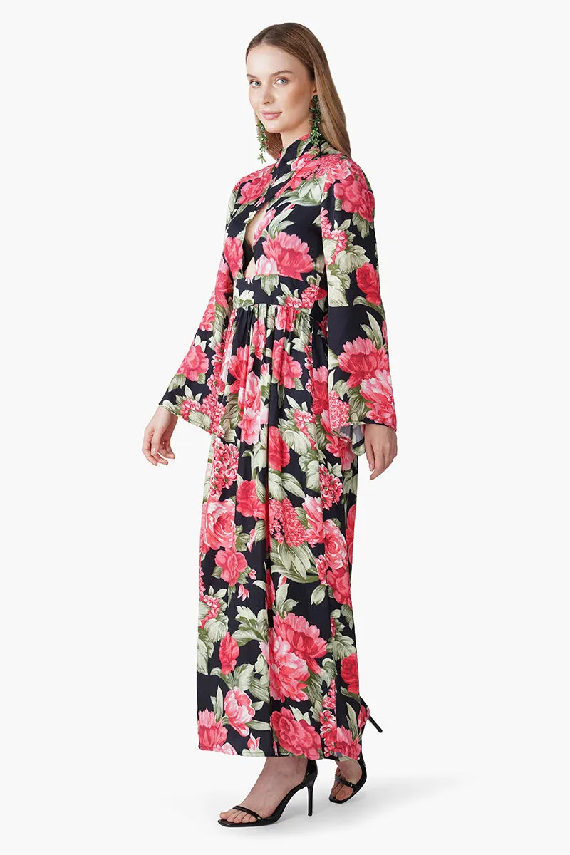 Red Garden Romance Maxi Dress sold by America & Beyond product image thumbnail 3