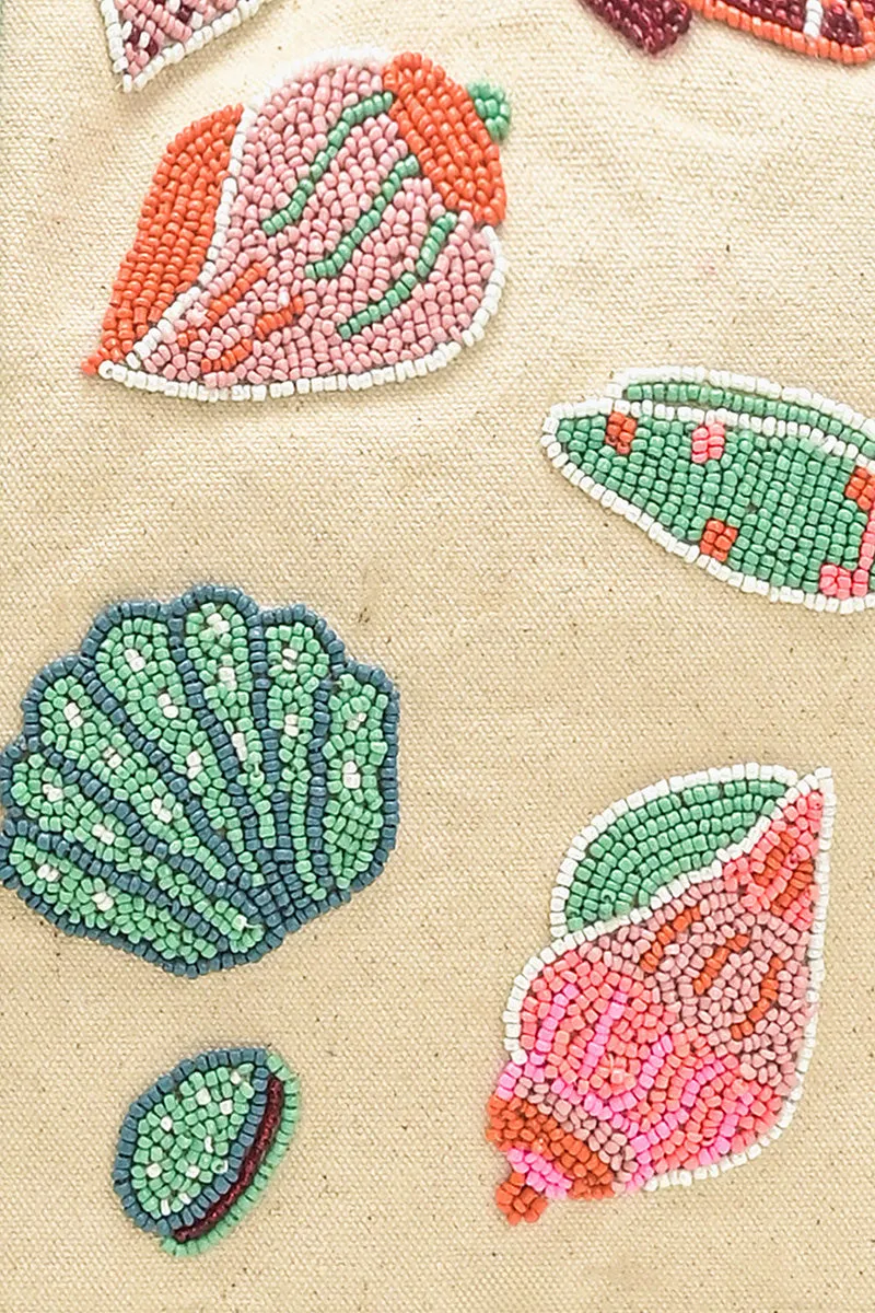 Sea Shell Beaded Boat Tote sold by America & Beyond product image thumbnail 2