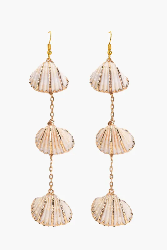 Three Shells Drop Earrings sold by America & Beyond