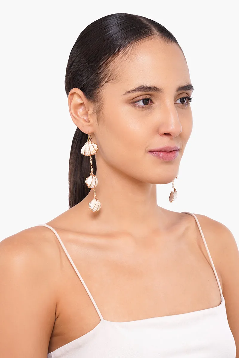 Three Shells Drop Earrings sold by America & Beyond product image thumbnail 2