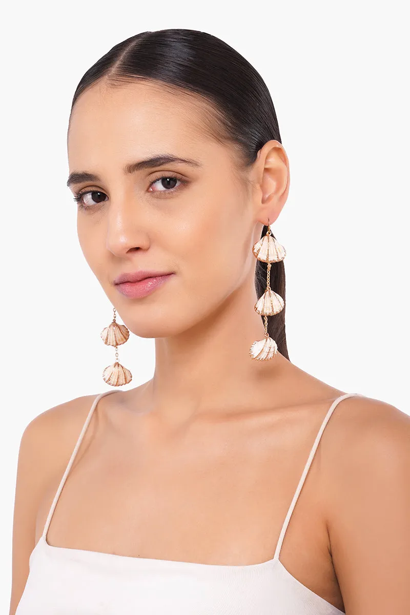 Three Shells Drop Earrings sold by America & Beyond product image thumbnail 3
