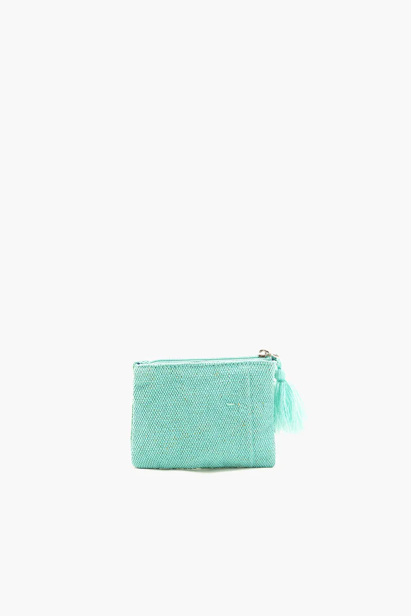 Aqua Bloom Beaded Coin Pouch sold by America & Beyond product image thumbnail 2