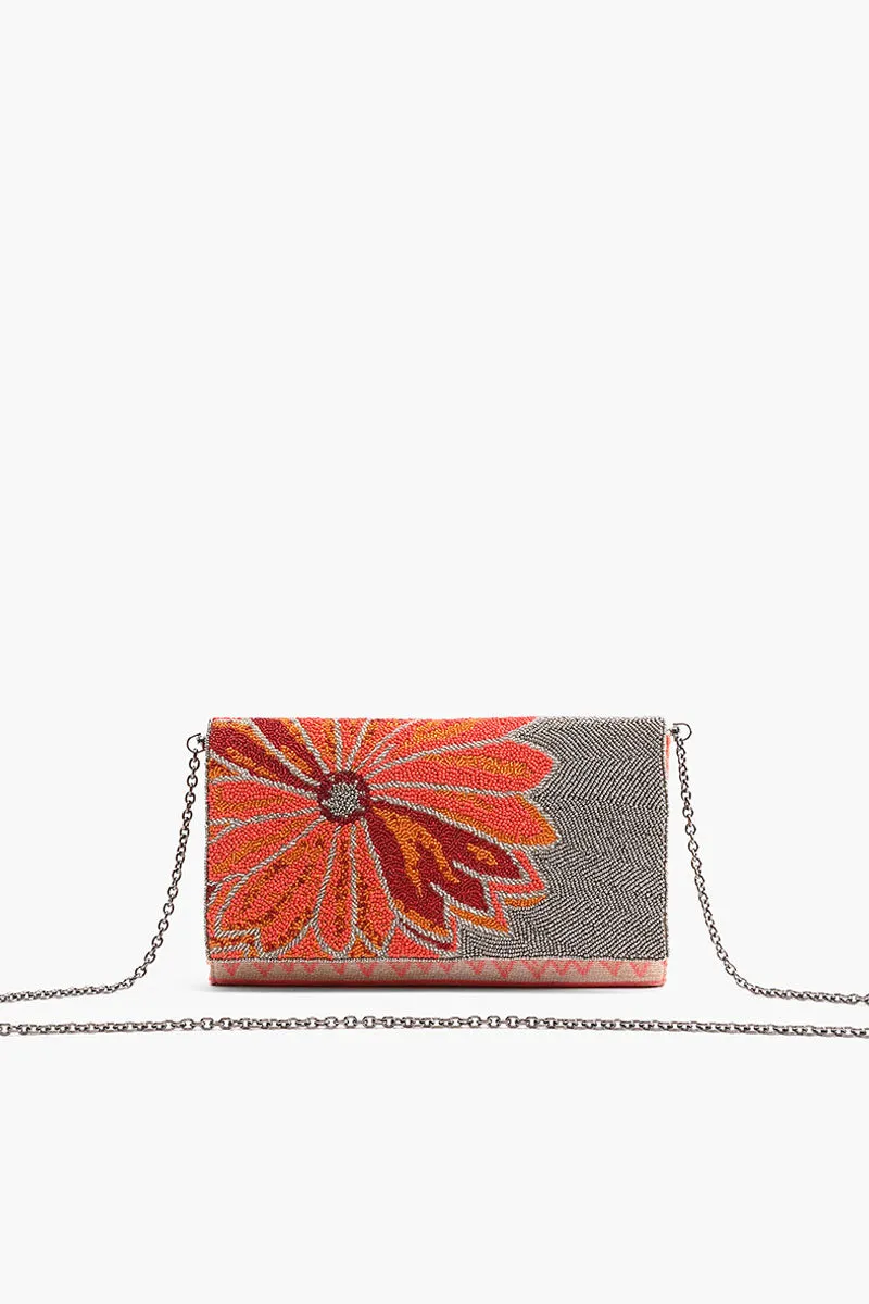 Poppy Floral Beaded Clutch sold by America & Beyond