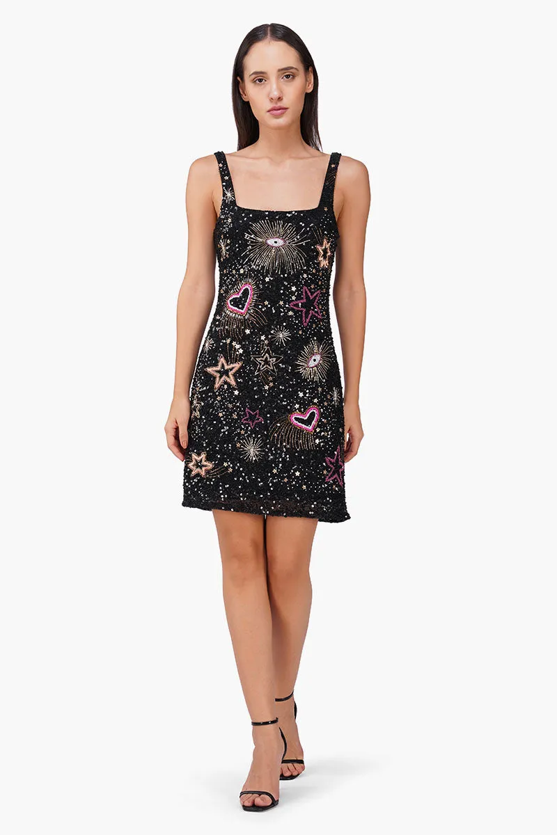 Celestial Spark Embellished Bodycon Dress sold by America & Beyond product image thumbnail 2