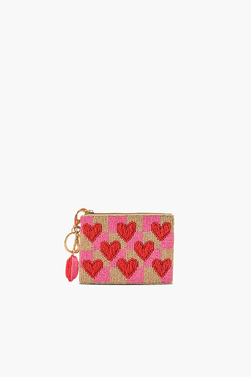 Amour Artisan Heart Beaded Coin Pouch sold by America & Beyond