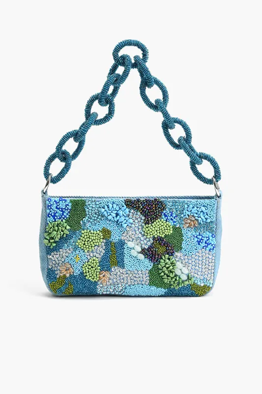 Blue Lagoon Glam Shoulder Bag sold by America & Beyond