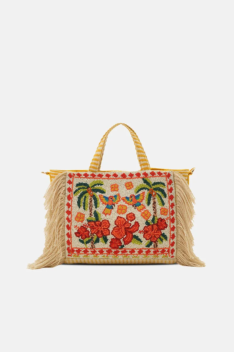 Rio Rhythm Vibrant Beaded Artisan Top Handle Bag sold by America & Beyond product image thumbnail 2