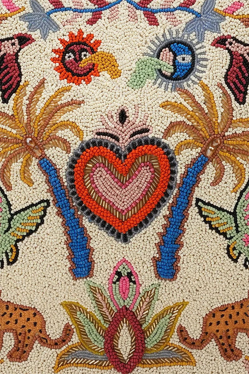 Safari Luxe Leopard Hand-Beaded Book Tote sold by America & Beyond product image thumbnail 3