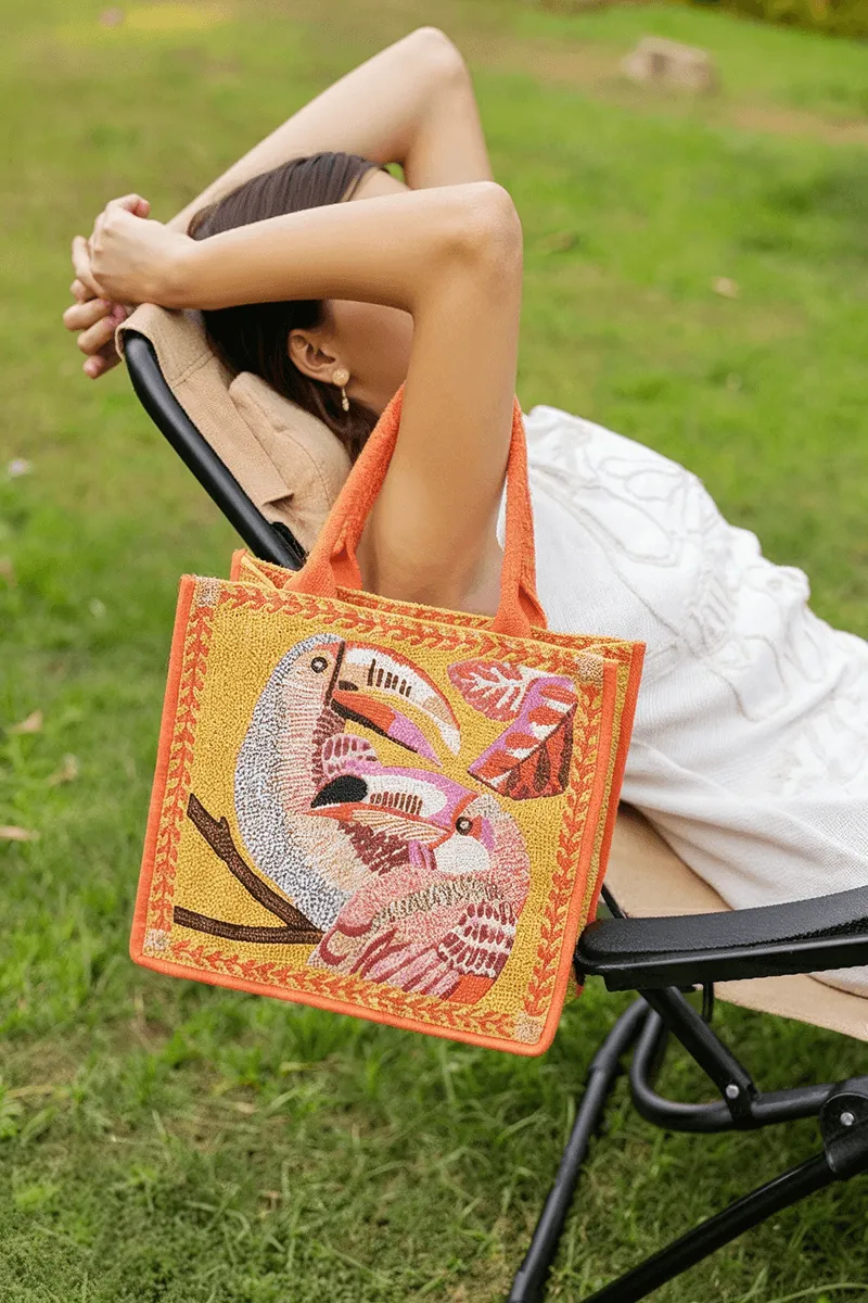 Tropical Toucan Handcrafted Book Tote sold by America & Beyond product image thumbnail 2