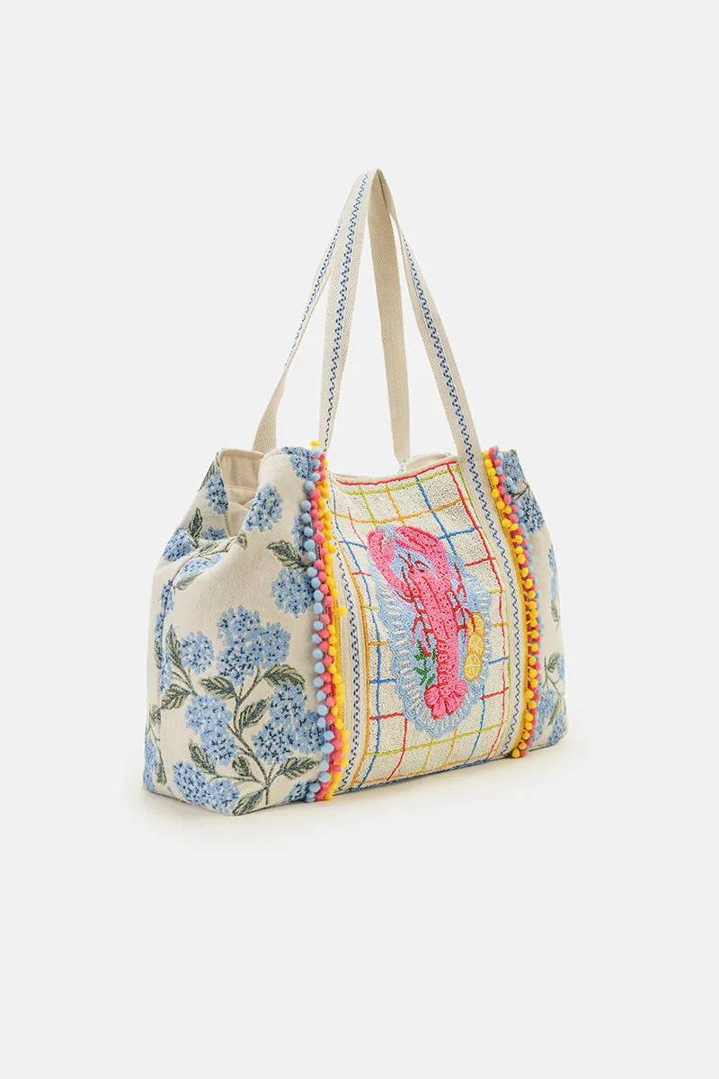 New England Lobster Beaded Oversized Tote sold by America & Beyond product image thumbnail 4