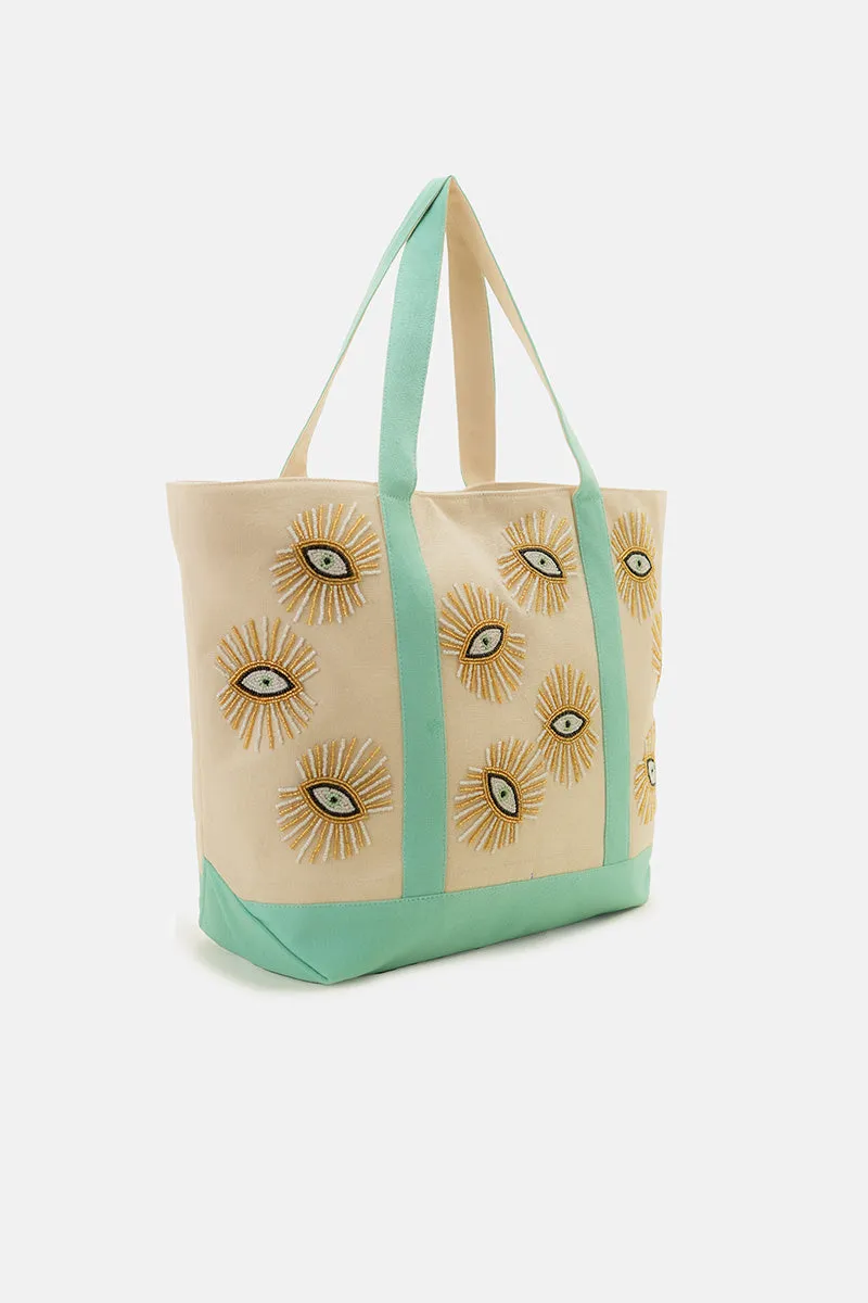 Mystic Protection Evil Eye Boat Tote sold by America & Beyond product image thumbnail 4