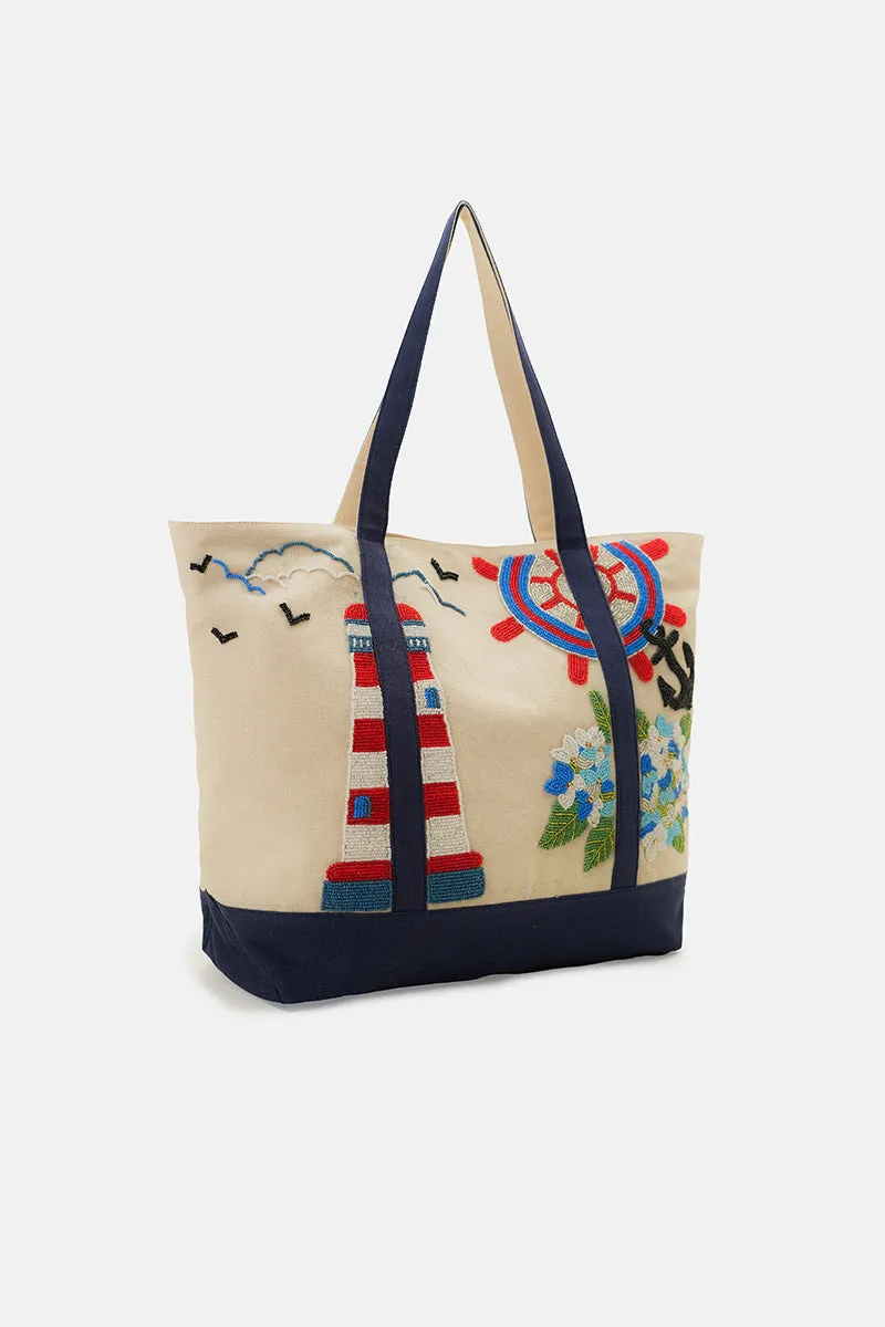 Hamptons Heritage Coastal Boat Tote sold by America & Beyond product image thumbnail 3