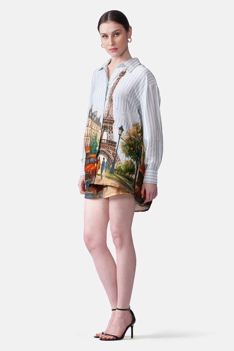 Love In Paris Printed Shirt sold by America & Beyond product image thumbnail 4