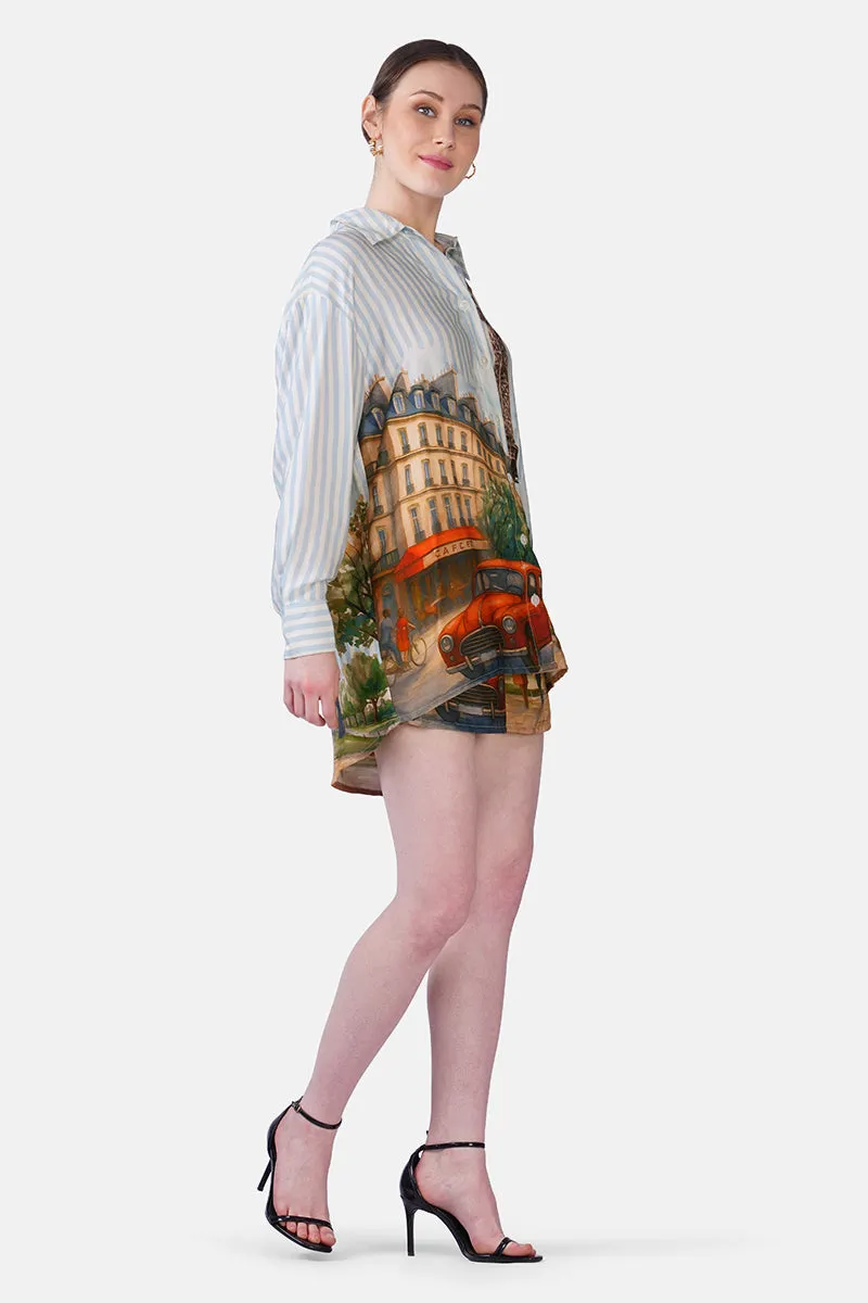 Love In Paris Printed Shirt sold by America & Beyond product image thumbnail 3