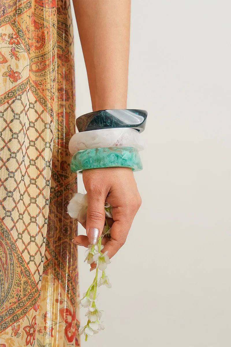 Resin Chic Trio Artisanal Resin Bangle sold by America & Beyond product image thumbnail 2