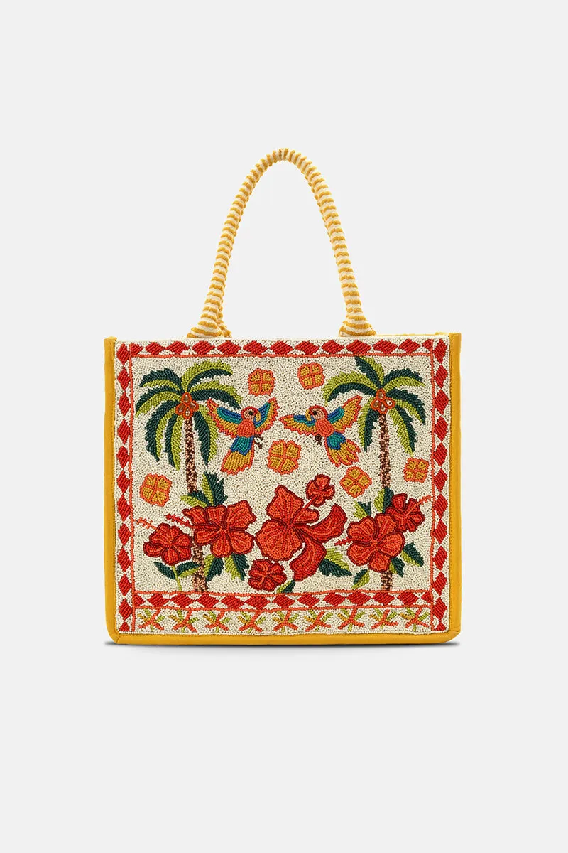 Rio Rhythm Vibrant Beaded Artisan Book Tote sold by America & Beyond