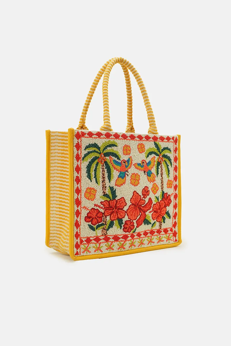 Rio Rhythm Vibrant Beaded Artisan Book Tote sold by America & Beyond product image thumbnail 4