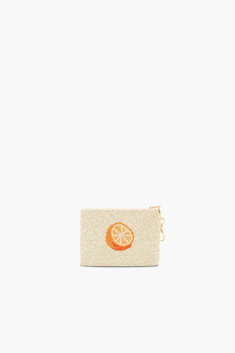 Zesty Orchard Orange Beaded Coin Pouch sold by America & Beyond product image thumbnail 2