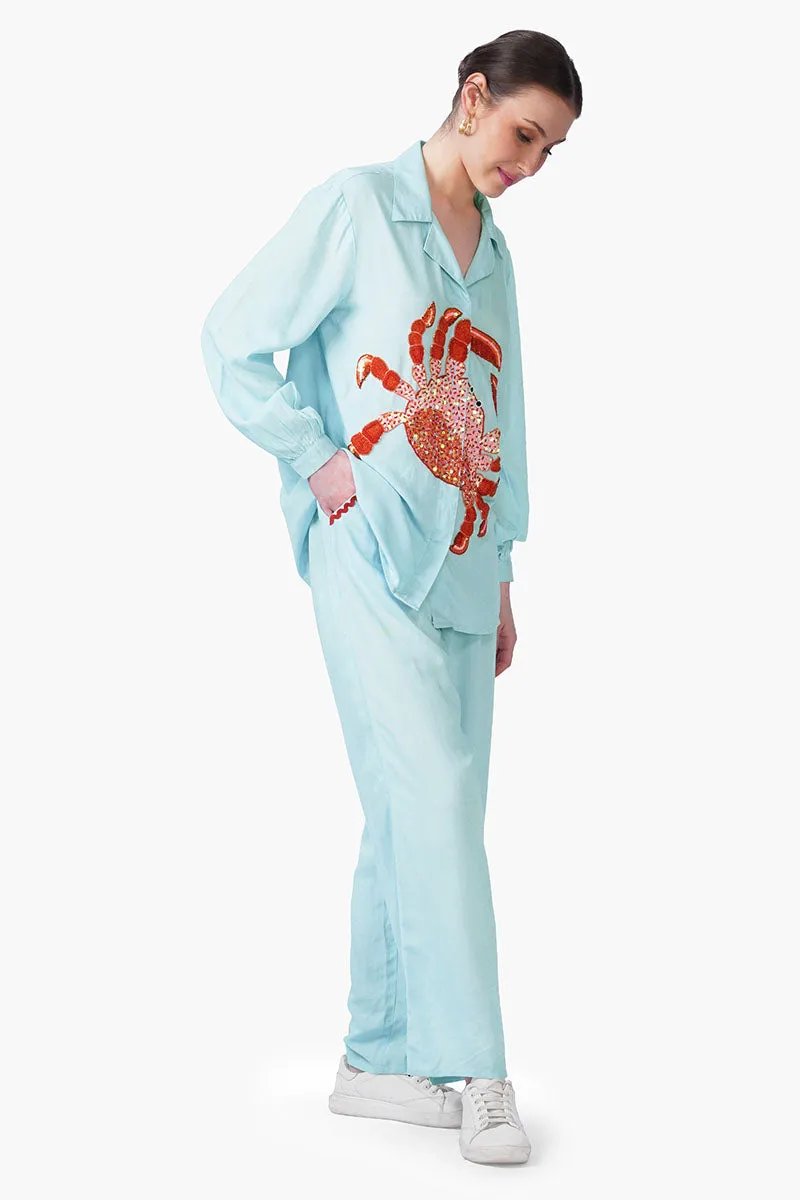 Crab Pop Embellished Shirt sold by America & Beyond product image thumbnail 3