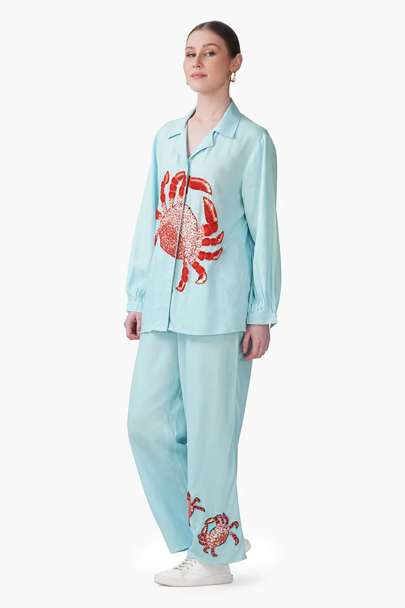 Crab Pop Embellished Shirt sold by America & Beyond product image thumbnail 4