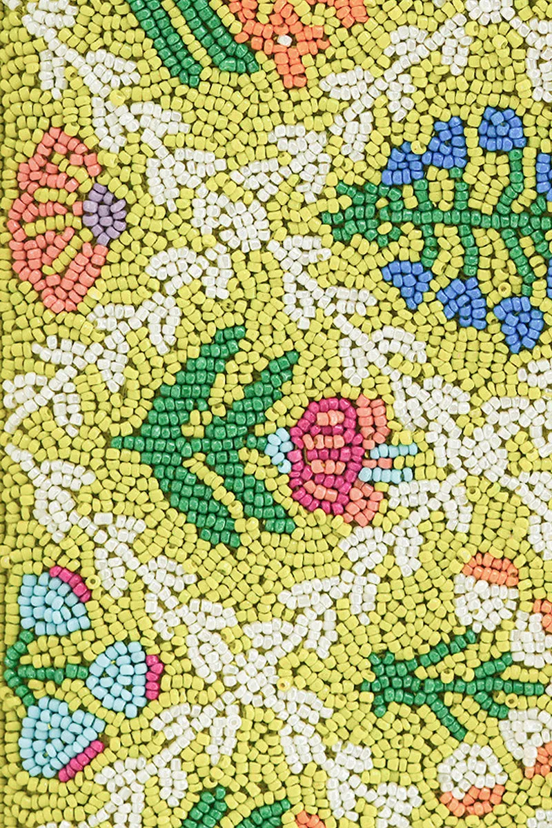Mod Garden Geo Floral Beaded Shoulder Bag sold by America & Beyond product image thumbnail 3