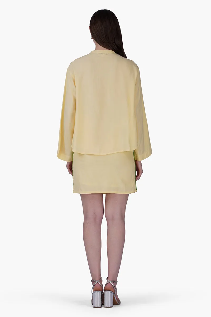 Lemonade Embroidered Yellow Flared Top sold by America & Beyond product image thumbnail 5
