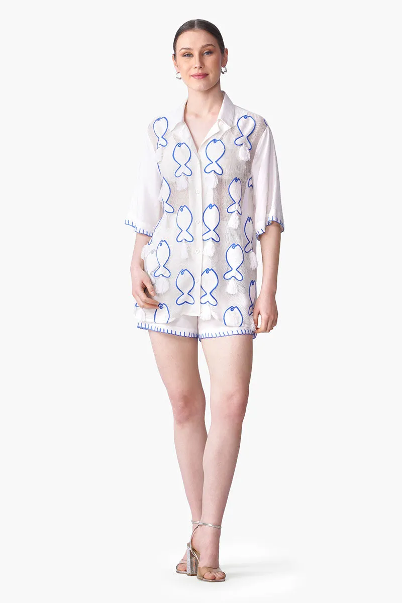 Net To Needle Fish Tassel Shirt sold by America & Beyond product image thumbnail 2